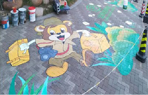 怒江夏季画地面彩绘会遇到的问题