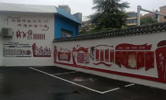 怒江社区文化墙的创意设计。