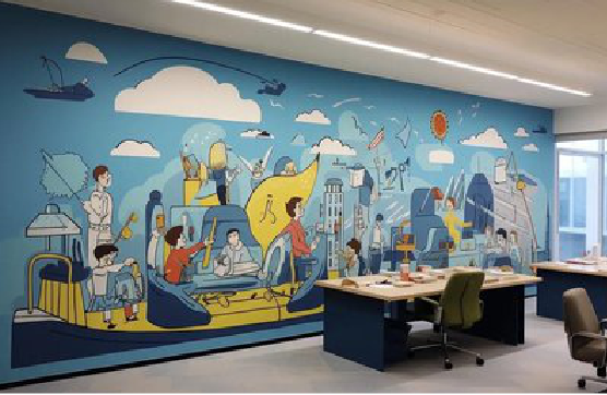 怒江办公室墙绘的特点。