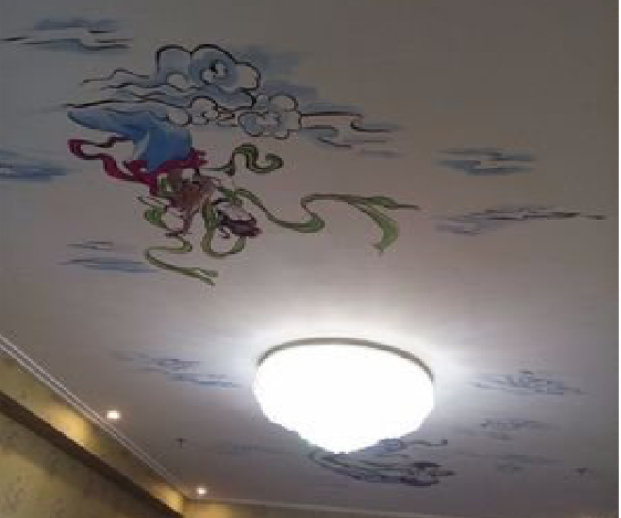 怒江如何快速绘制天花板上的手绘墙？